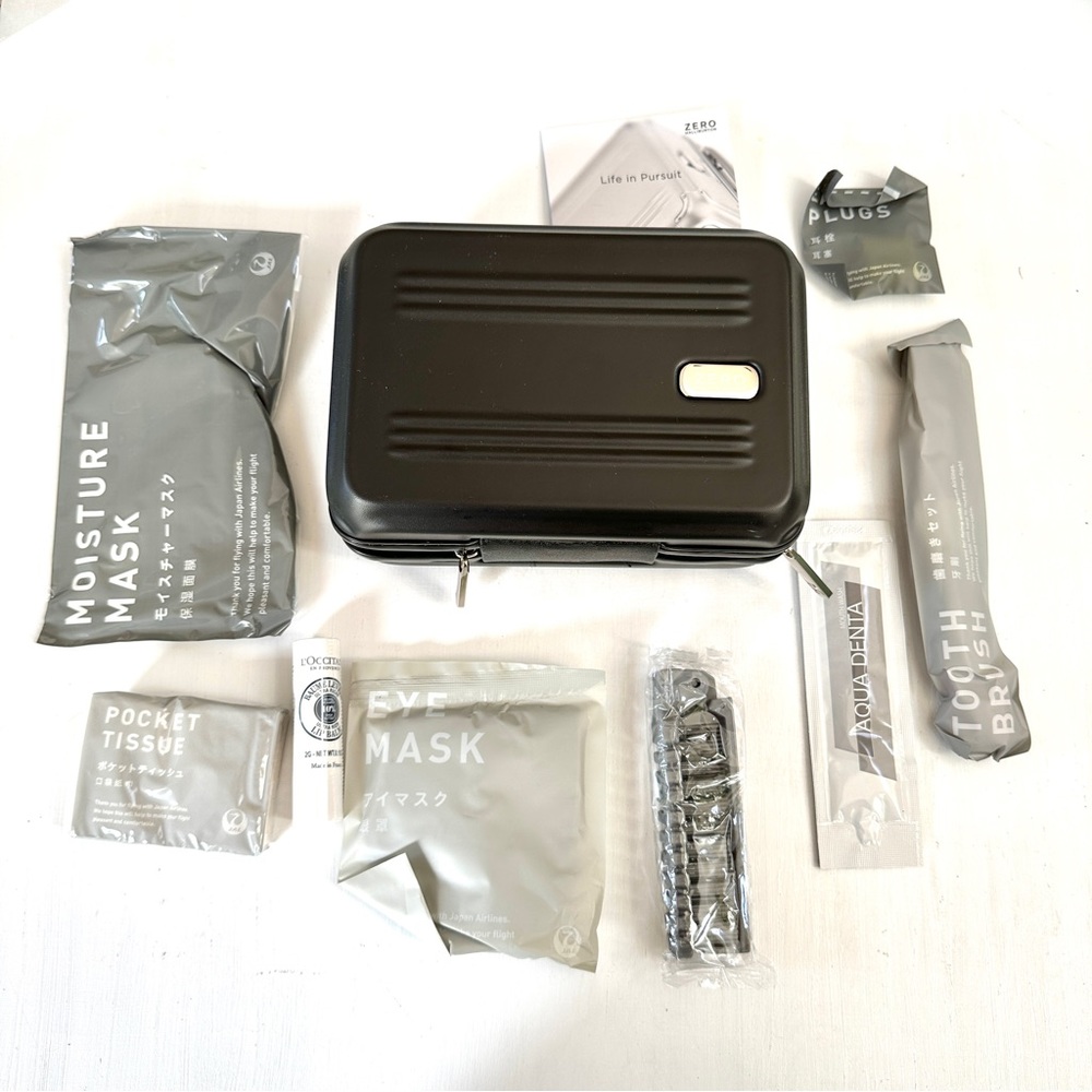New Zero Halliburton semi-hard case from Japan Airlines JAL First Class travel